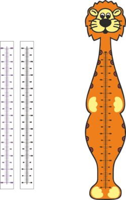 Children Cartoon Animal Lion Kids Growth Chart Height Measure Ruler Children Cartoon Animal Lion Kids Growth Chart Height Measure Ruler