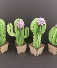 Wooden Cactus Decor