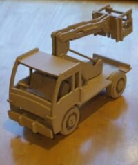 Wooden Cherry Picker Truck Kids Toy Truck Mounted Aerial Work Platform