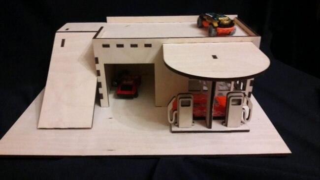 Toy Car Parking Gas Station 4mm