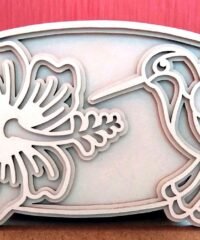 Wooden Layered Art Hummingbird