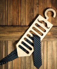 Wooden Moustache Tie Hanger
