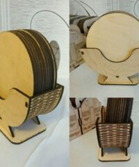 Coaster Set for Drinks with Holder