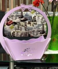 Decorative Flower Candy Basket With Handle