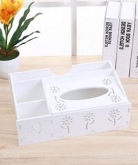 Desk Organizer With Napkin Holder Storage Organizer Tissue Box Pen Holder