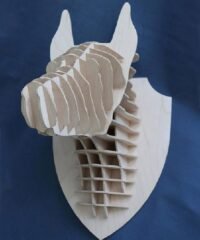 Doberman Dog Head Trophy 4mm