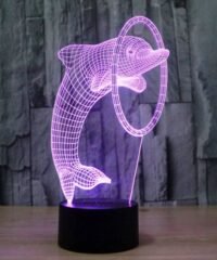 Dolphin 3D Illusion Lamp LED Night Light