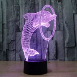 Dolphin 3D Illusion Lamp LED Night Light Dolphin 3D Illusion Lamp LED Night Light
