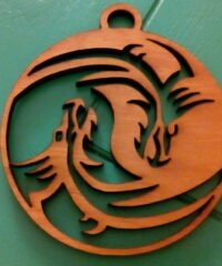 Dragon Yin Yang laser cut