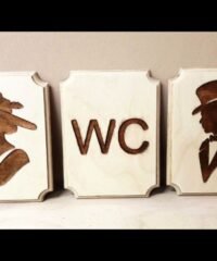 Engrave Lady And Gentlemen Restroom Signs