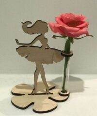 Girl with Flower Test Tube Vase Girl with Flower Test Tube Vase