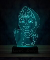 Masha And The Bear Acrylic 3D Lamp