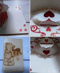 Paper 3D Folding Heart Greeting Card