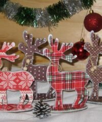 Plywood Deer Christmas Decoration