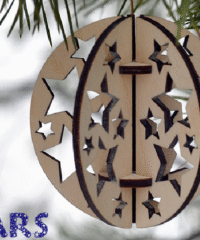 Stars. Christmas tree ball ornament