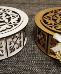 Wooden Round Box Candy Basket