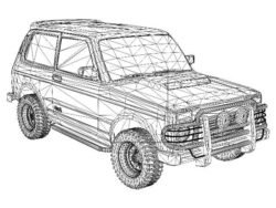3D illusion led lamp Lada Niva 3D illusion led lamp Lada Niva