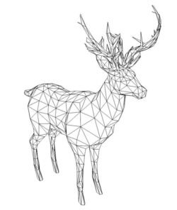 3D illusion led lamp Santa’s reindeer 3D illusion led lamp Santa's reindeer free vector
