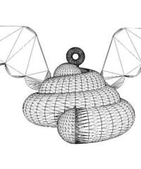 3D illusion led lamp shit with wings