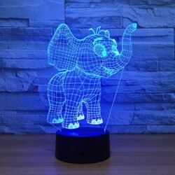Baby Elephant 3D Night Light Desk Lamp 3D Optical Illusion Lamp Baby Elephant 3D Night Light Desk Lamp 3D Optical Illusion Lamp