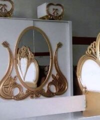 Decorative patterns of beds and mirrors