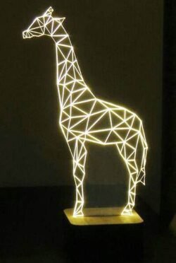 Giraffe 3d Optical Illusion Night Light Giraffe 3d Optical Illusion Night Light
