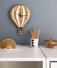 Hot Air Balloon Shape Cartoon Wall Clock Kids Room Decor