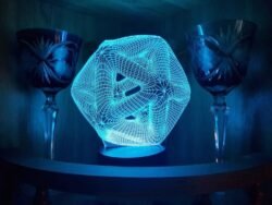 Icosahedron 3D Night Light Acrylic Optical Illusion Lamp Icosahedron 3D Night Light Acrylic Optical Illusion Lamp