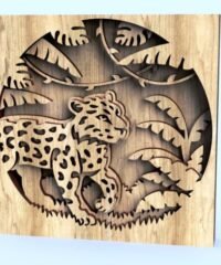 Jungle Scene Layered Wood Art