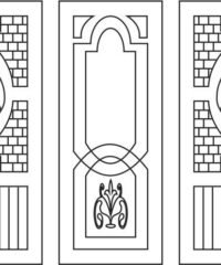 Pattern interlocking door