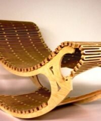 Rocking chair is made of plywood