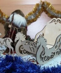 Sleigh and reindeer