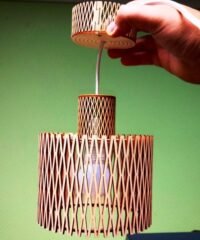 Unique wooden lamp