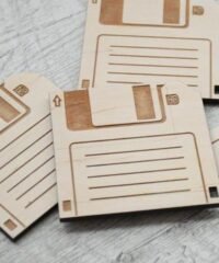 Wooden Floppy Disk Coasters