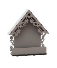 Wooden Key Hanger With Arch Shelf