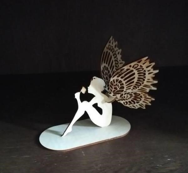 Butterfly fairy with roses