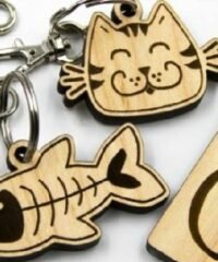 Cat and fish Keychains