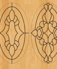 Elliptical glass window template Elliptical glass window template