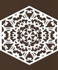 Hexagonal decorative motifs