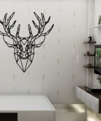 Panel polygonal deer head