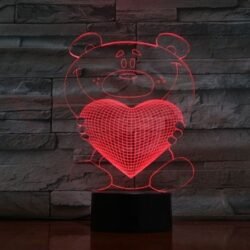 Teddy Bear Heart 3D Lamp Teddy Bear Heart 3D Lamp