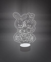 3D illusion led lamp Rabbits and bears