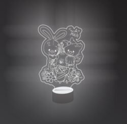 3D illusion led lamp Rabbits and bears 3D illusion led lamp Rabbits and bears