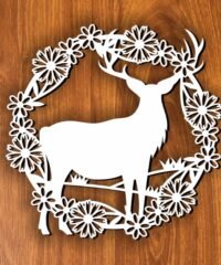 Dear with wreath