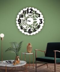 Flower wall clock