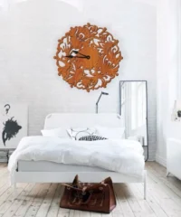 Flower wall clock