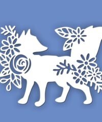 Fox with flowers