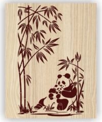 Mother panda and baby panda Mother panda and baby panda