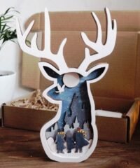 Multilayered deer head