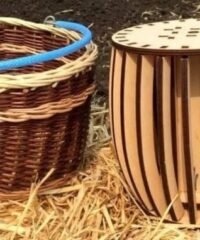 Shape for weaving baskets